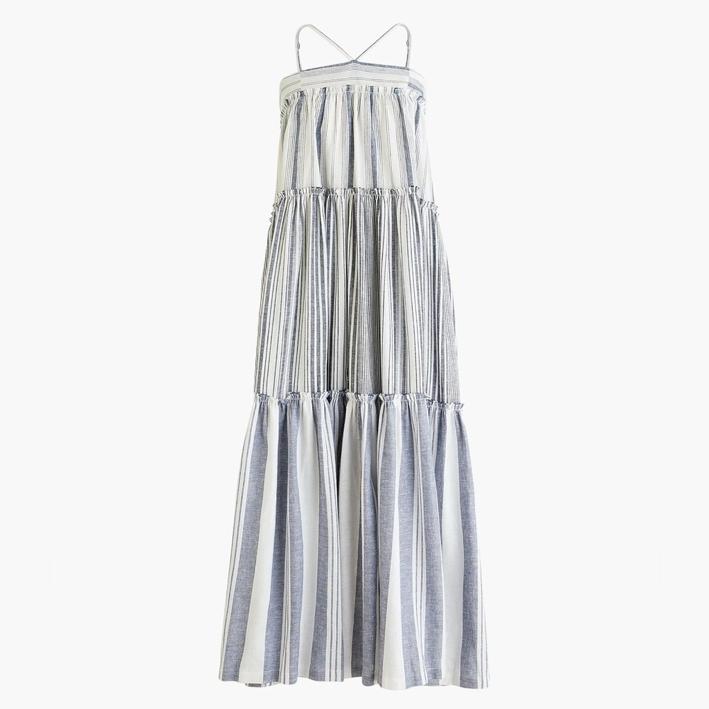 J. Crew Chambray Cover-up Dress in Stripe Size XXS